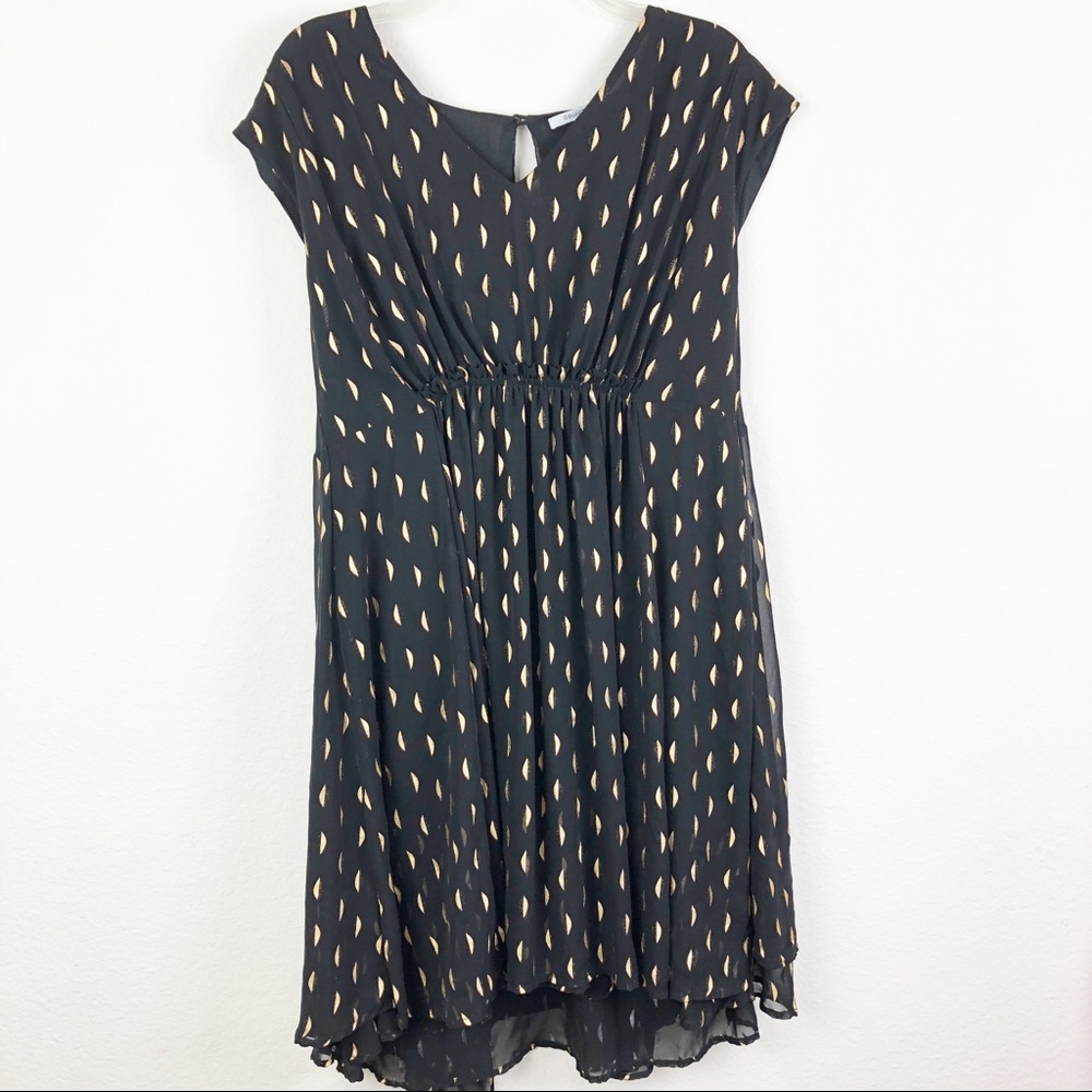 Collective Concepts Maternity Black Gold Dress